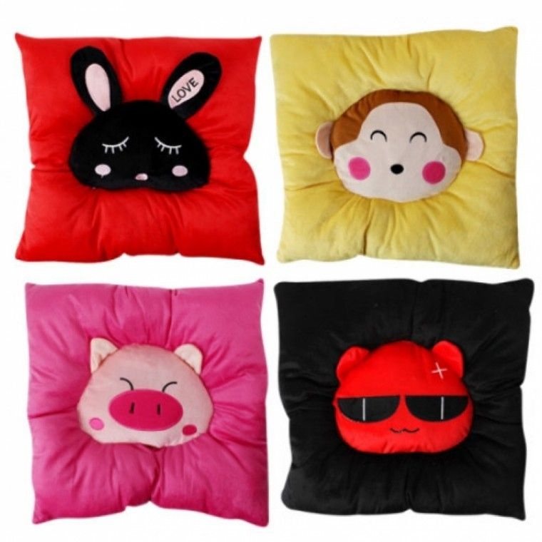 방석 캐릭터 온열 동물 발열 극세사 USB 모양 겨울 사무실 담요