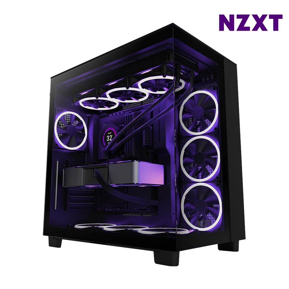 NZXT H9 FLOW 블랙 듀얼챔버 PC케이스 미들타워케이스 ATX