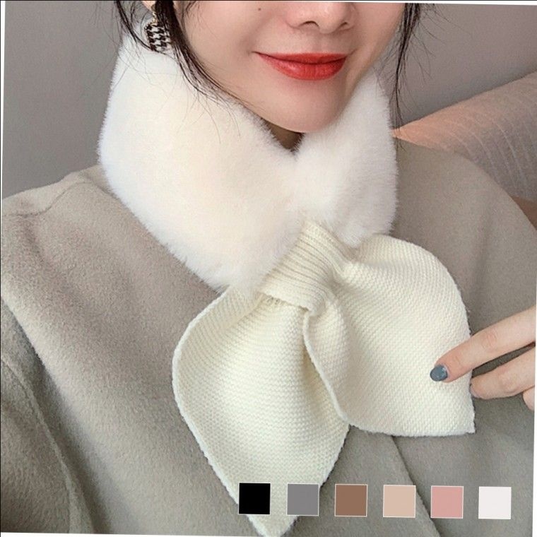 무지 목도리 리본 쁘띠퍼 머플러 개성있는스타일링