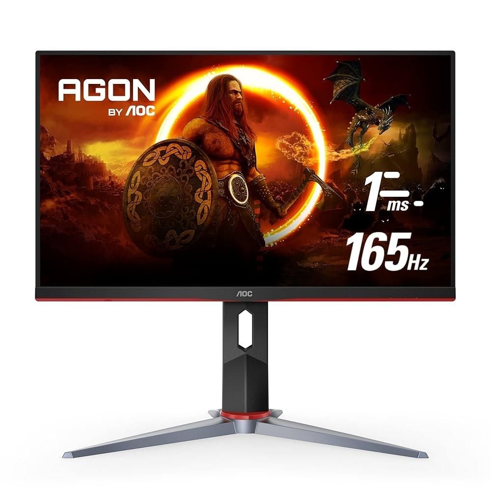 AOC [해외] AOC Q27G2S 27인치 게이밍 모니터, QHD 2K 2560x1440, 165Hz 1ms, G-SYNC 호환, 높이 조절 가능, 3년 제로 브라이트 도트, 블랙