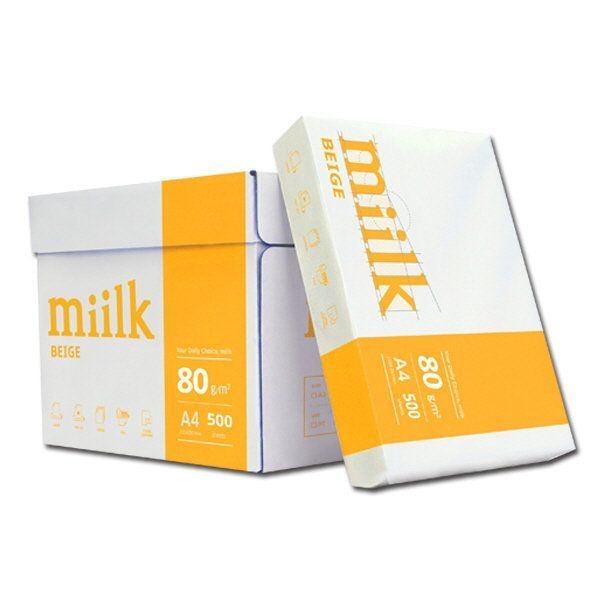 한국제지 밀크베이지 A4용지 80g 1박스(2500매) 미색 A4 복사지