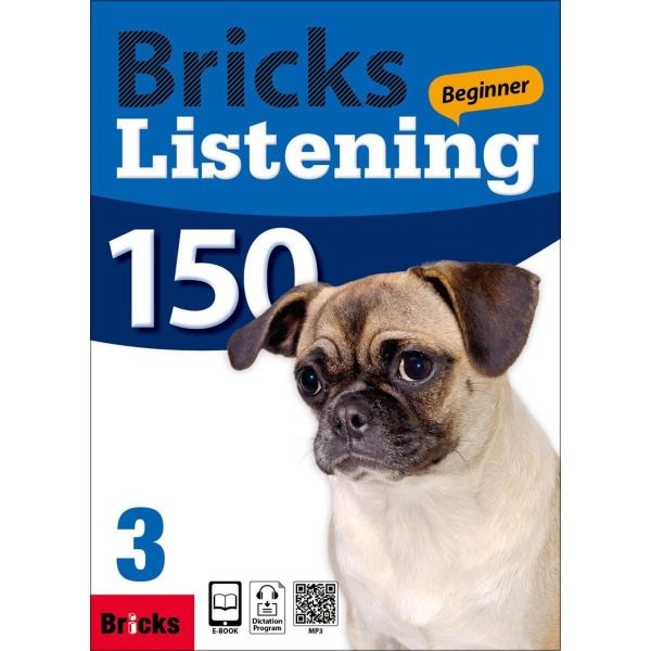 브릭스(BRICKS) [봄봄북스] Bricks Listening Beginner 브릭스 리스닝 비기너 150-3 : SB WB CD E.CODE