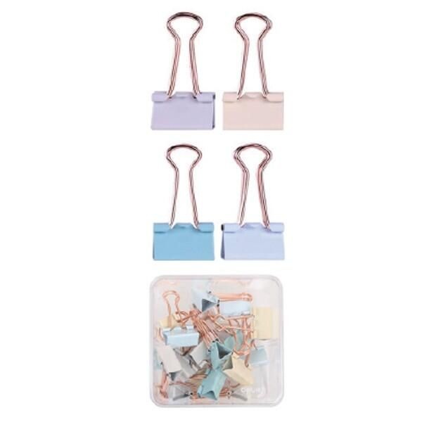 아트박스 POOM [보리보리]아트박스/오피스큐 델리 파스텔골드 더블클립 78202LF 32mm 15개32x55mm