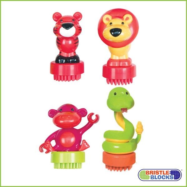 [브리슬 블럭] [브리스틀블록] 4종동물캐릭터 Characters Lion, Tiger, Monkey and Snake