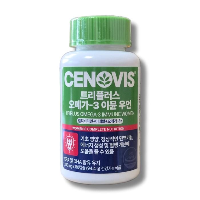 상세페이지 참조 세노비스 트리플러스 오메가3 이뮨 우먼 1180mg 80캡슐 1개 /wb