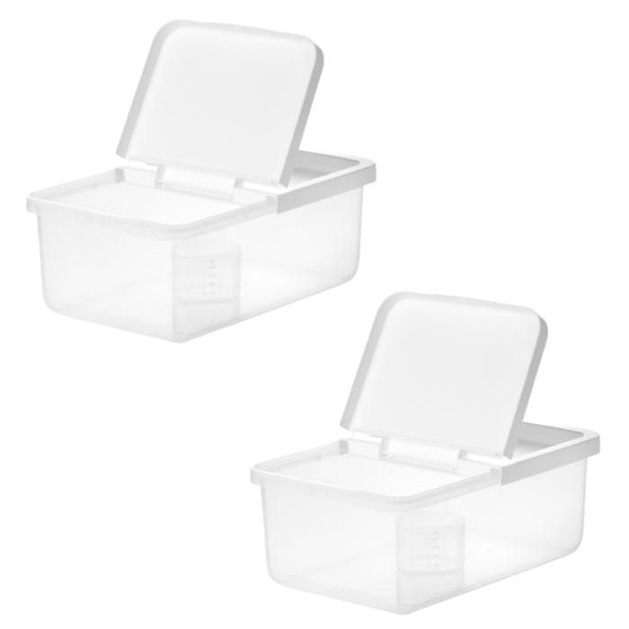 자주 쌀통 잡곡 곡류 쌀 보관통 밀폐용기 계량 2P