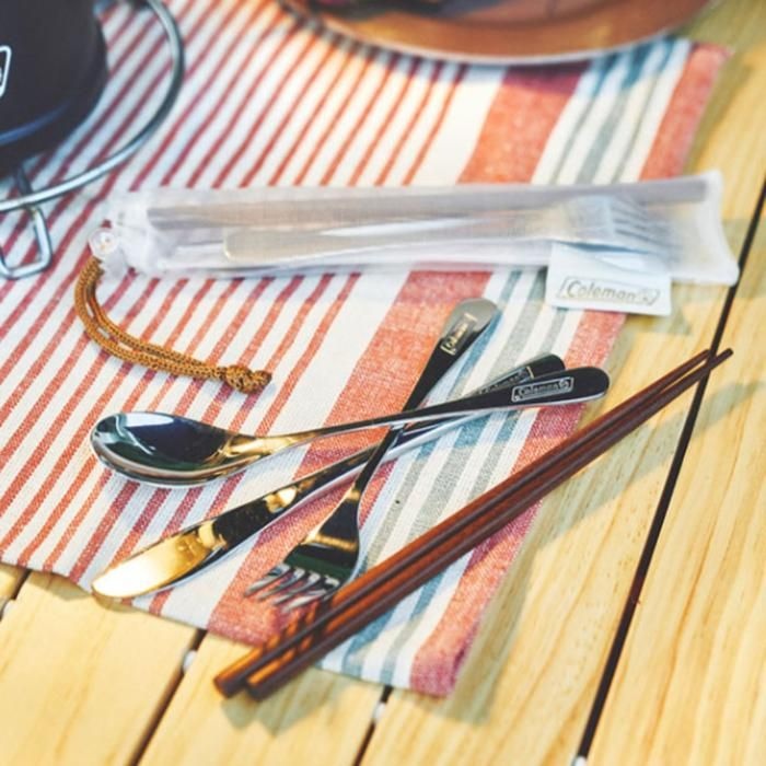 콜맨 캠핑 1인 수저 커트러리 세트 스테인레스 퍼스널