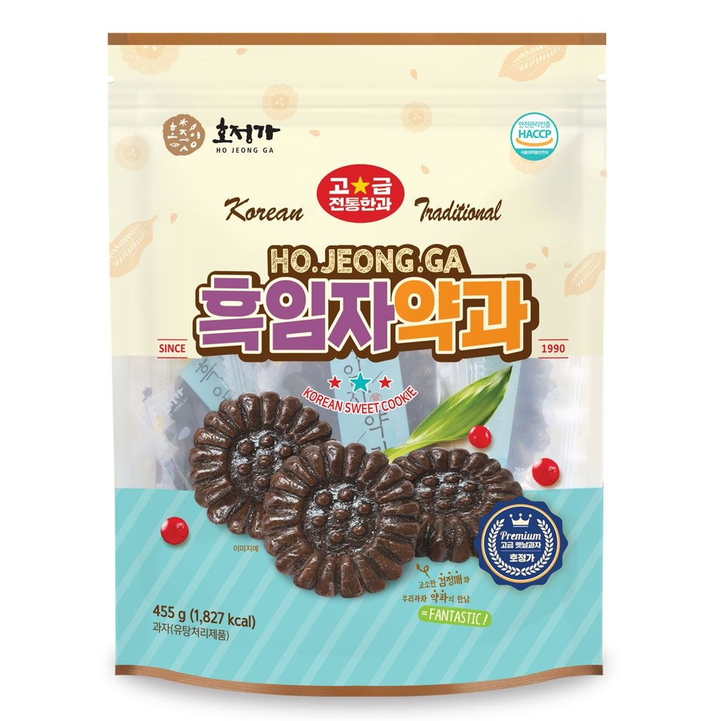 호정가 흑임자약과 (봉지) 455g / 고소한 검은깨의 중독되는 맛