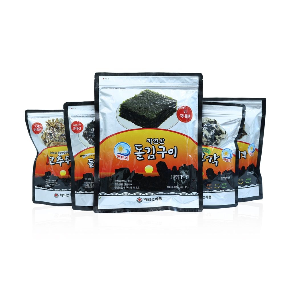 해뜨네 김 부각 자반 다시마 고추 튀각 간식 술안주 조미김