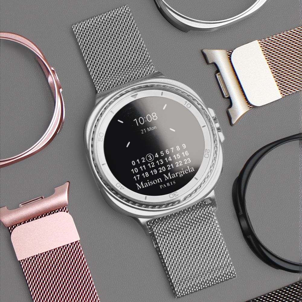 미소피아 갤럭시워치8 클래식 호환 스트랩 밀레니즈 케이스 세트 40mm 44mm 46mm