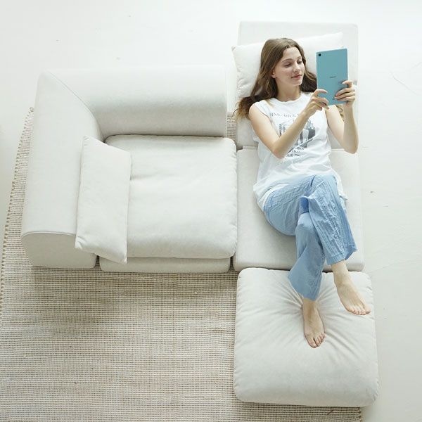 마루이 누움 와이드 조야 이지클린 모듈형 1인 좌식소파 소파베드