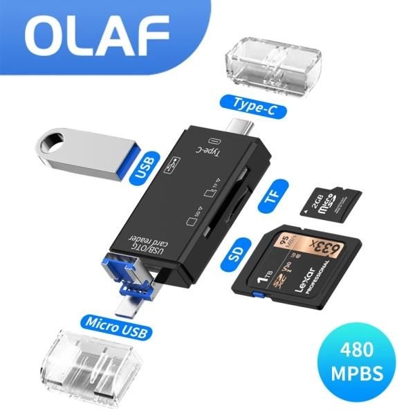 Olaf 6 인 1 카드 리더기 USB 3.0-타입 C/SD/TF : 롯데ON