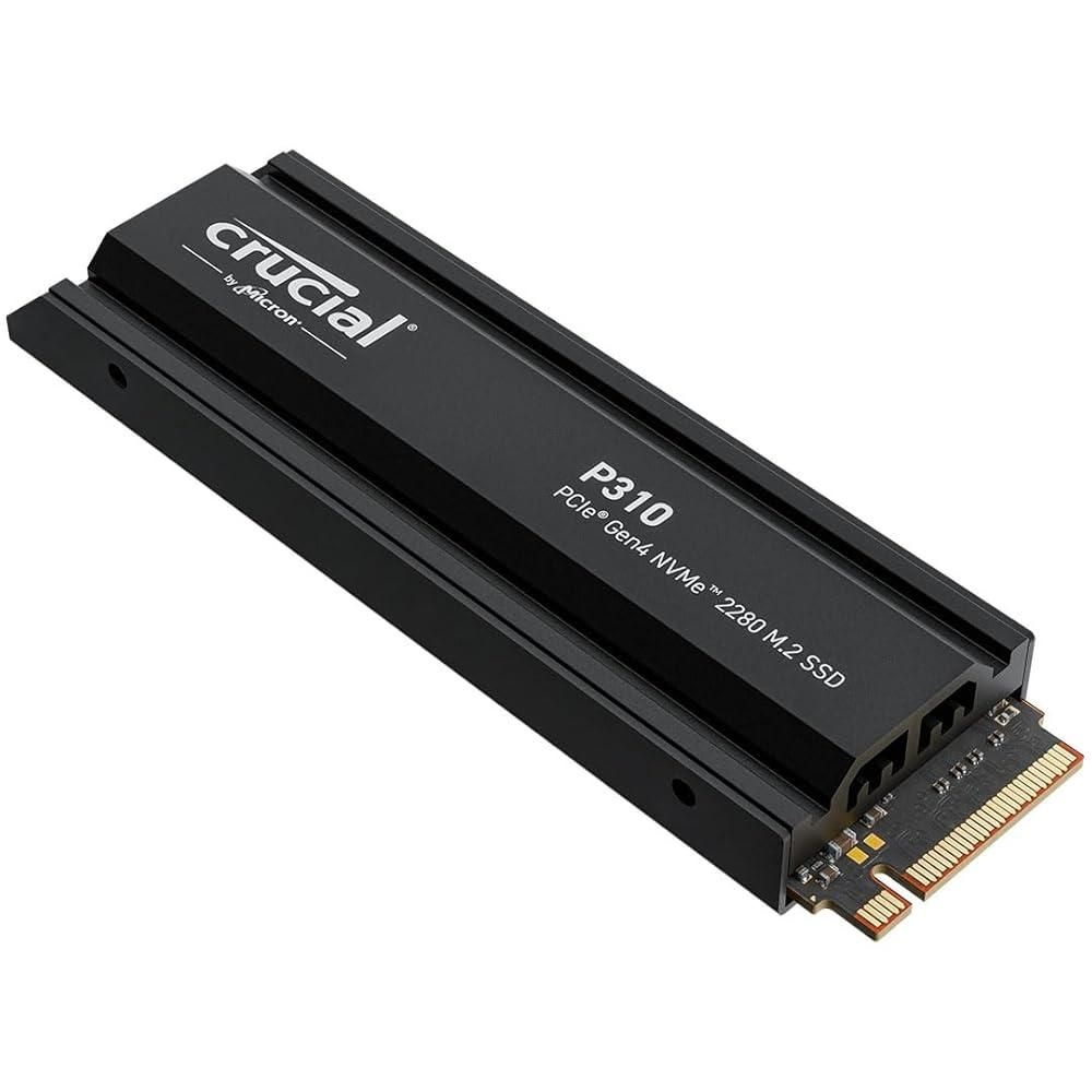 크루셜 [해외] Crucial P310 1TB PCIe Gen4 2280 NVMe M.2 SSD, 방열판 최대 7,100MB/s 포함 - Acronis 오퍼, 내부 솔리드 스테이트 드라이브PC  CT1