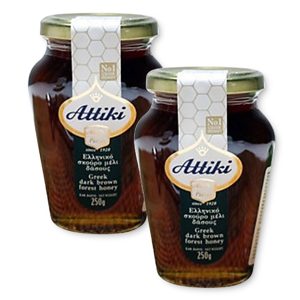 [오늘출발] 그리스 아티키 감로꿀 천연꿀 그릭 다크 브라운 포레스트 허니 250g 2박스