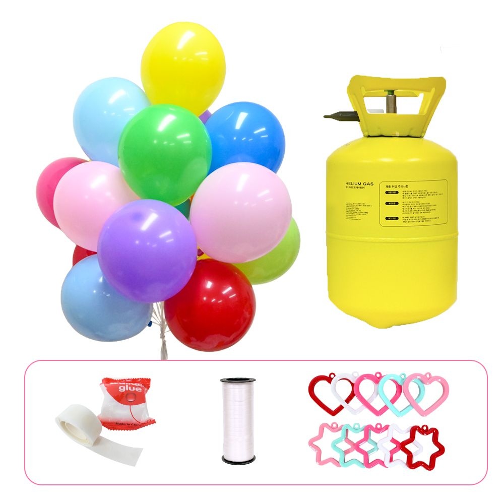 헬륨가스 10개용 일반풍선 세트