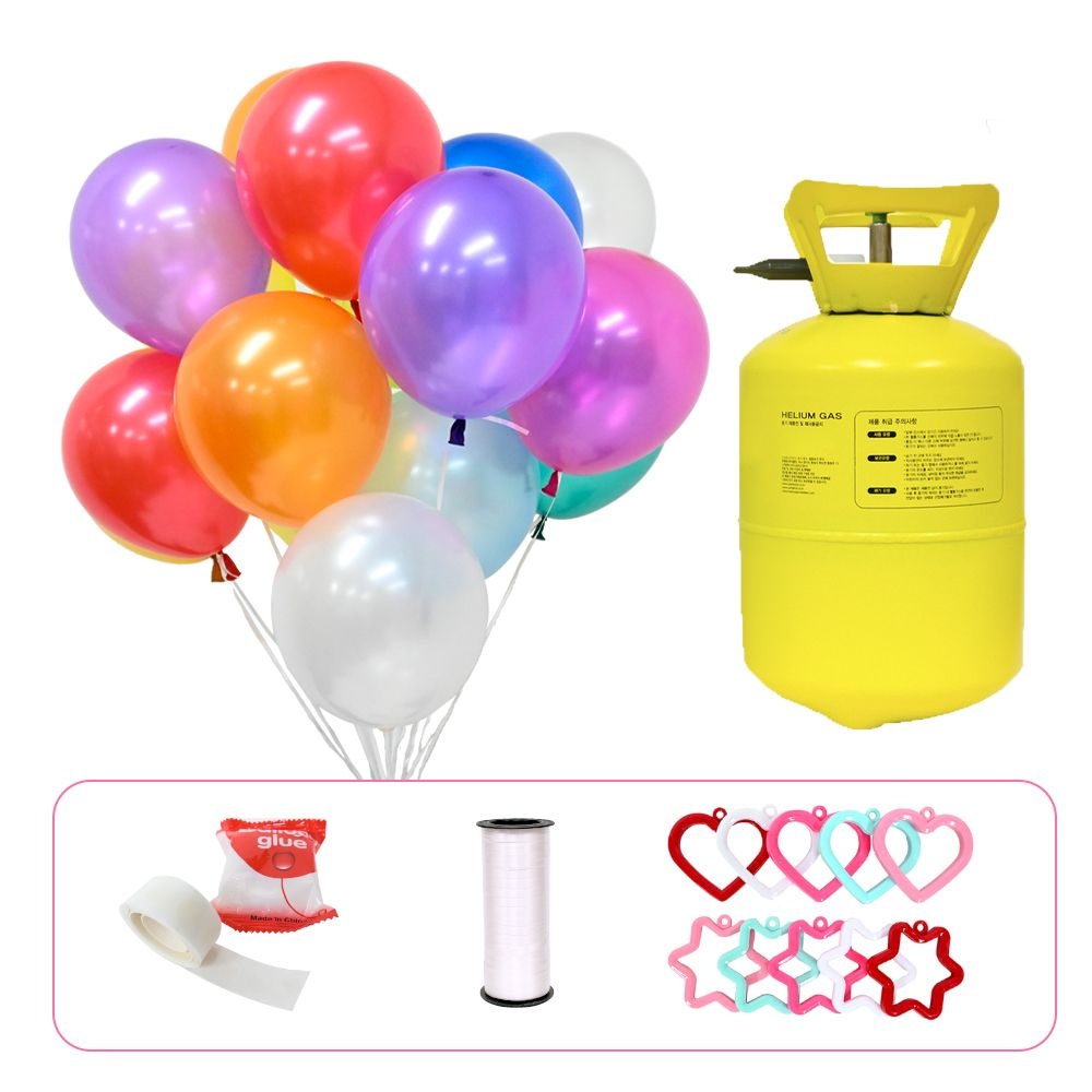 헬륨가스 10개용 펄풍선 세트
