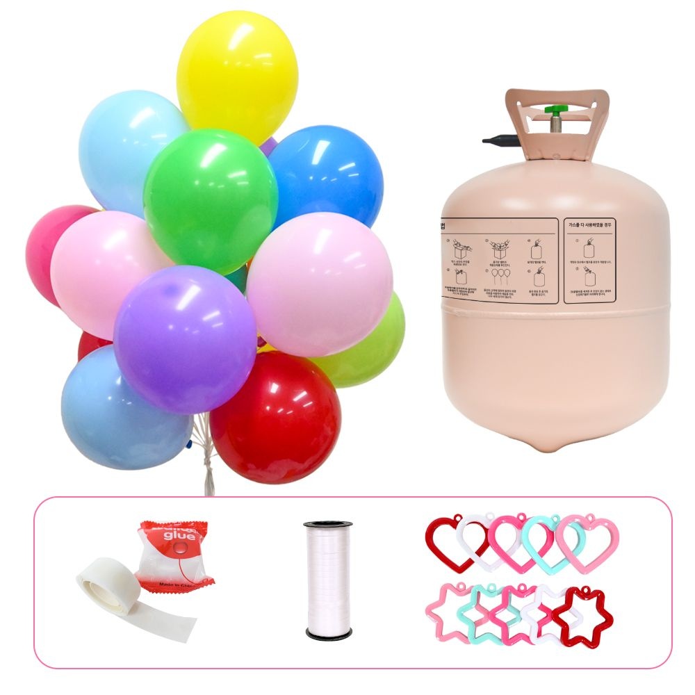 헬륨가스 30개용 일반풍선 세트