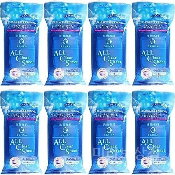 [해외] 센카 쌩얼 닦기 클렌징 시트 44매입 8봉지
