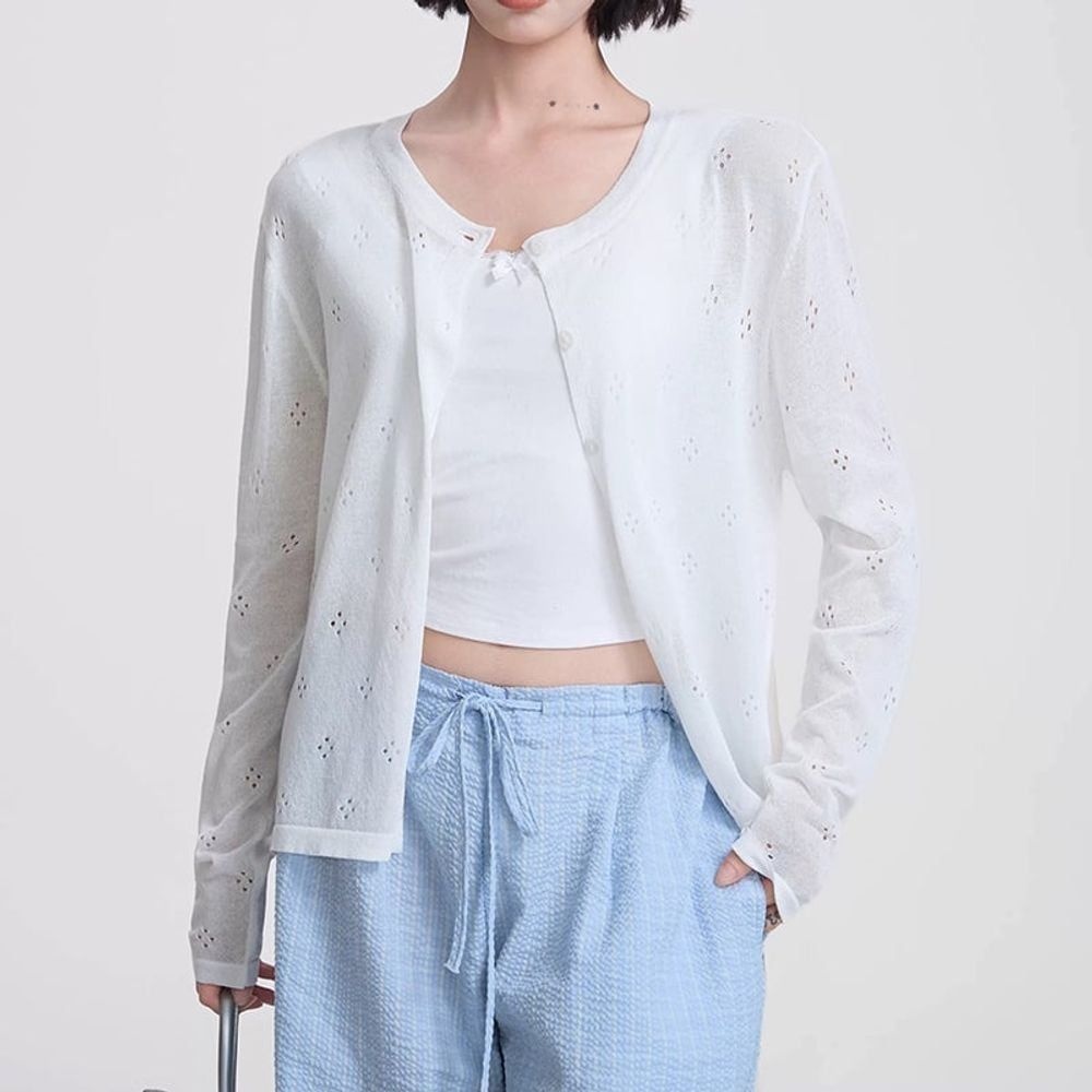 여성 자켓 가디건 원피스코디용 얇은 비치웨어 아우터 자외선차단 학교 니트 루즈핏 여름