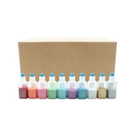 유니아트 반짝이가루 레인보우 20개 혼합 글리터글루 공예재료 슬라임재료 아트활동