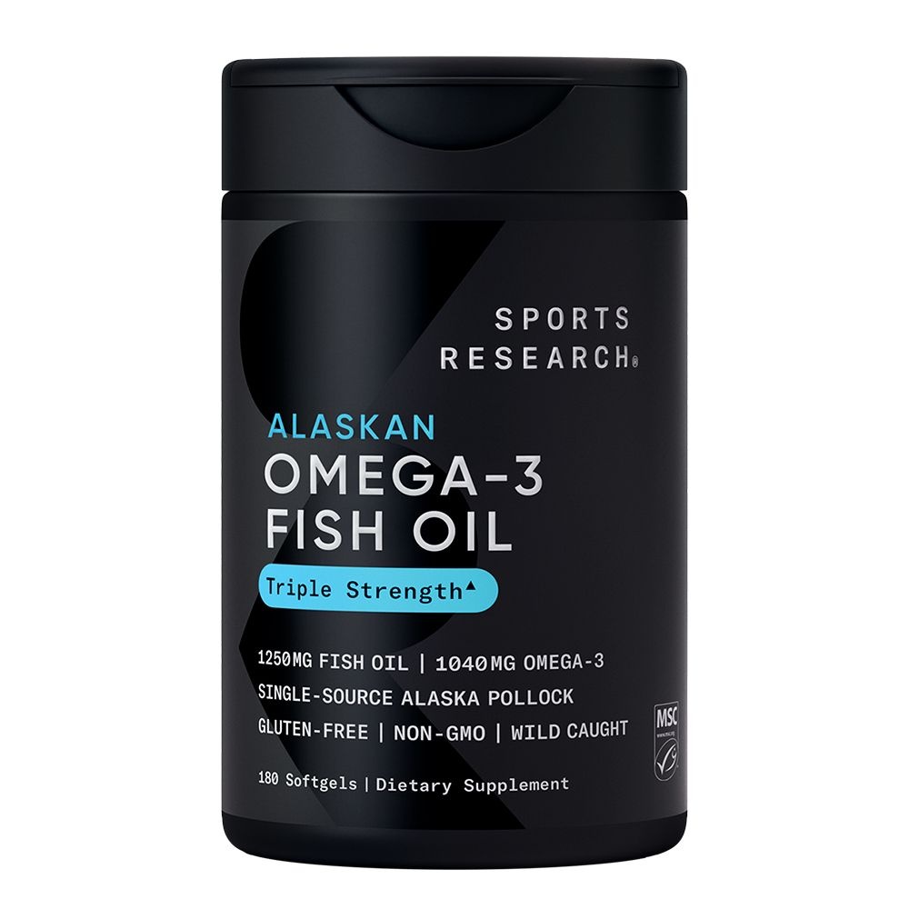 스포츠리서치 [해외] 스포츠리서치 [유통기한 2028.01] 스포츠리서치 알래스카산 오메가3 피쉬 오일 트리플 스트렝스 소프트젤 180정