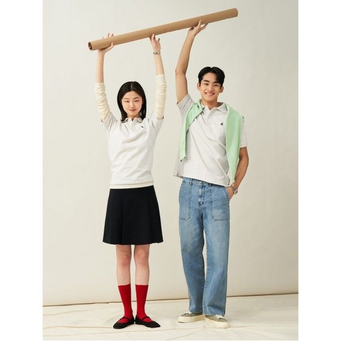 빈폴 멘 [Essential] 남녀공용 수피마 코튼 피케 티셔츠  아이보리 (BC5242E110)