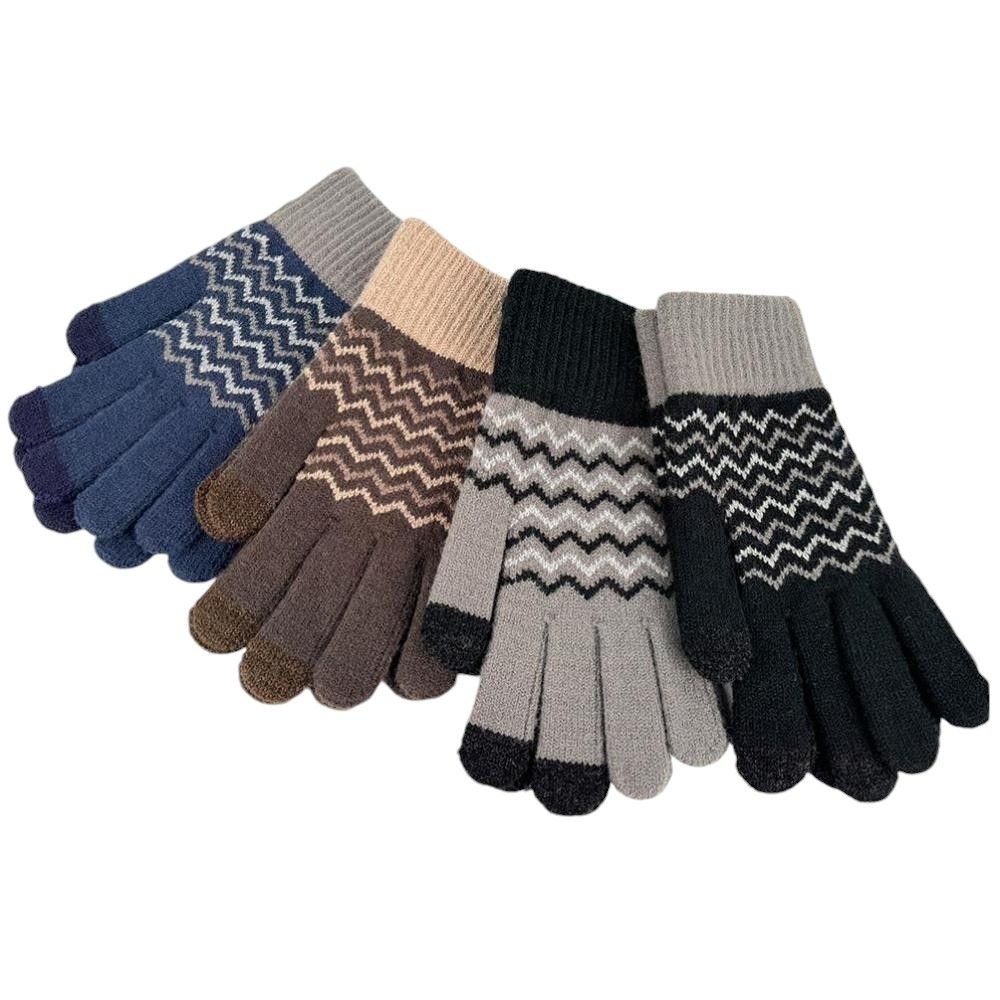 패턴무늬 여성 겨울 니트 장갑 터치가능 캐주얼 외출 데일리 패션 방한