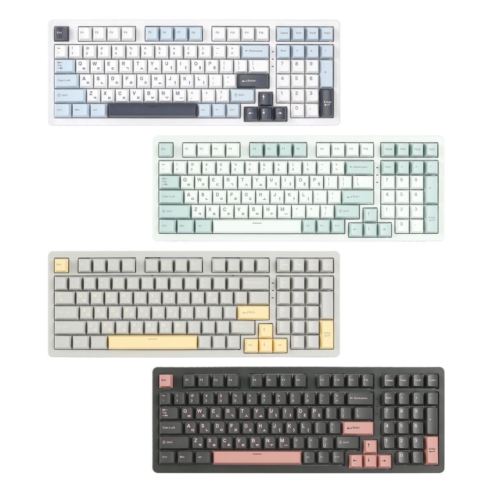 지클릭커 제주WK98 8K 파도스위치 풀윤활 무선 블루투스 기계식 키보드 도각도각 몽돌 특주축 45g