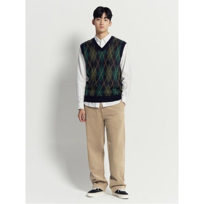 치노 세미 와이드핏 팬츠 베이지 BC5X21C22A