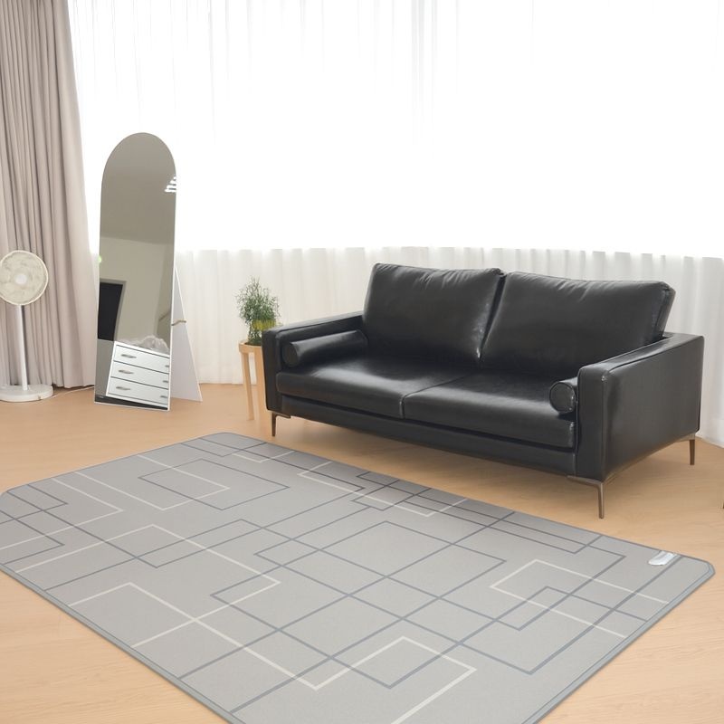 로또한일 탄소온열 카페트매트 (1인용-5인용)그레이/브라운 바닥 거실 난방매트 온열매트 전기매트