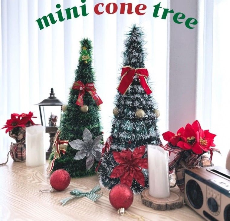 쁘띠아미마켓협력사 [인기템]HAPPY 크리스마스트리 나무 장식 풀세트 미니트리 크리스마스리스 눈송이 산타 눈사람
