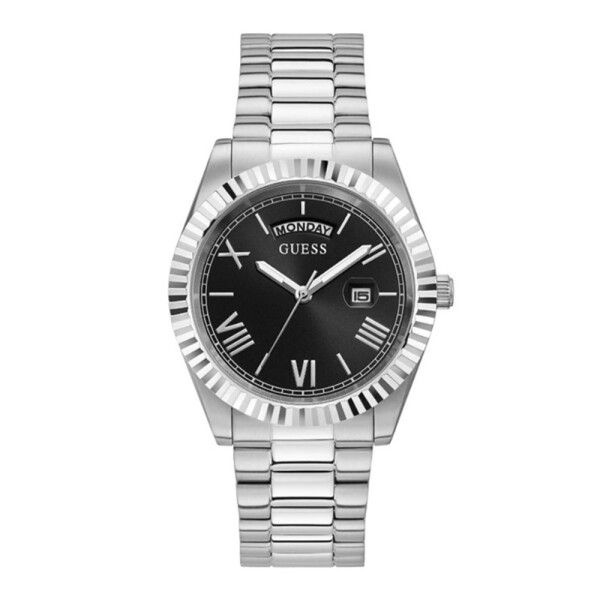 게스 [게스시계] 게스 Connoisseur 블랙 다이얼 실버 메탈 남성시계 GW0265G1