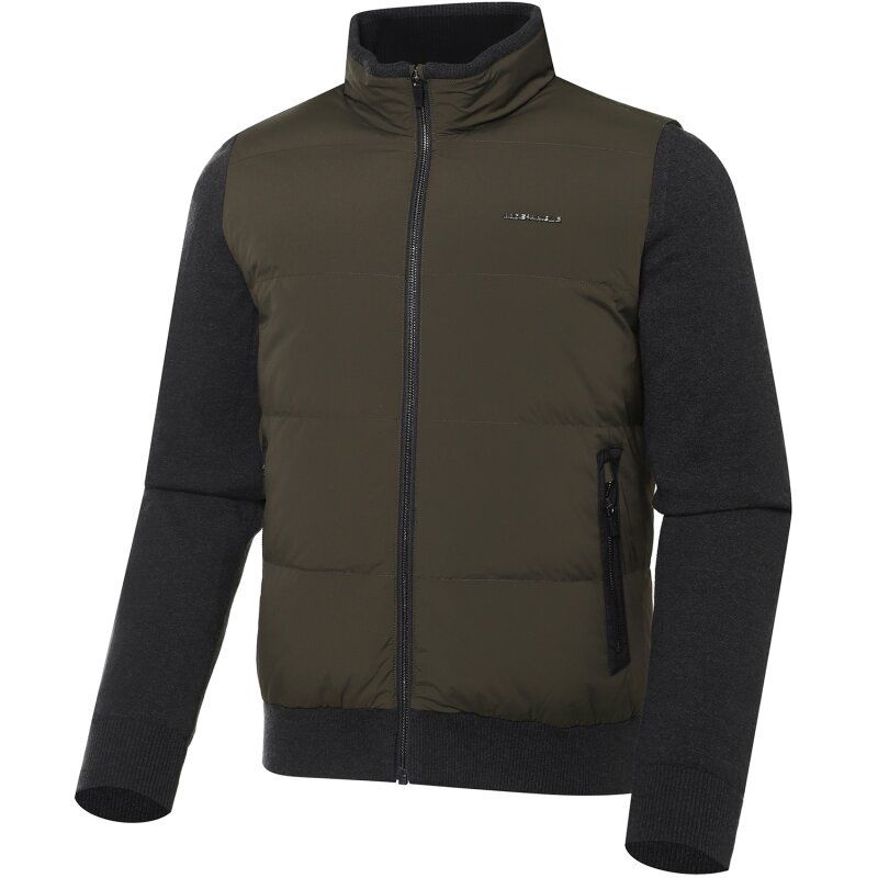 와이드앵글 골프웨어 패딩 점퍼 국내매장정품 와이드앵글 골프웨어 패딩 점퍼 인타샤 로고 하이브리드 다운자켓 M (D/Khaki) 외이드앵글 등산 남성