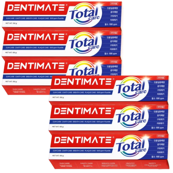 크리오 클리오 덴티메이트 뉴 토탈케어 치약 150g 6개