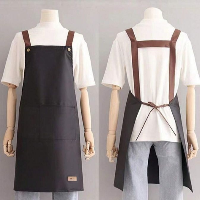 멜빵 h형 가정용 식당 방수 앞치마 교사 미술 공방 작업용 앞치마