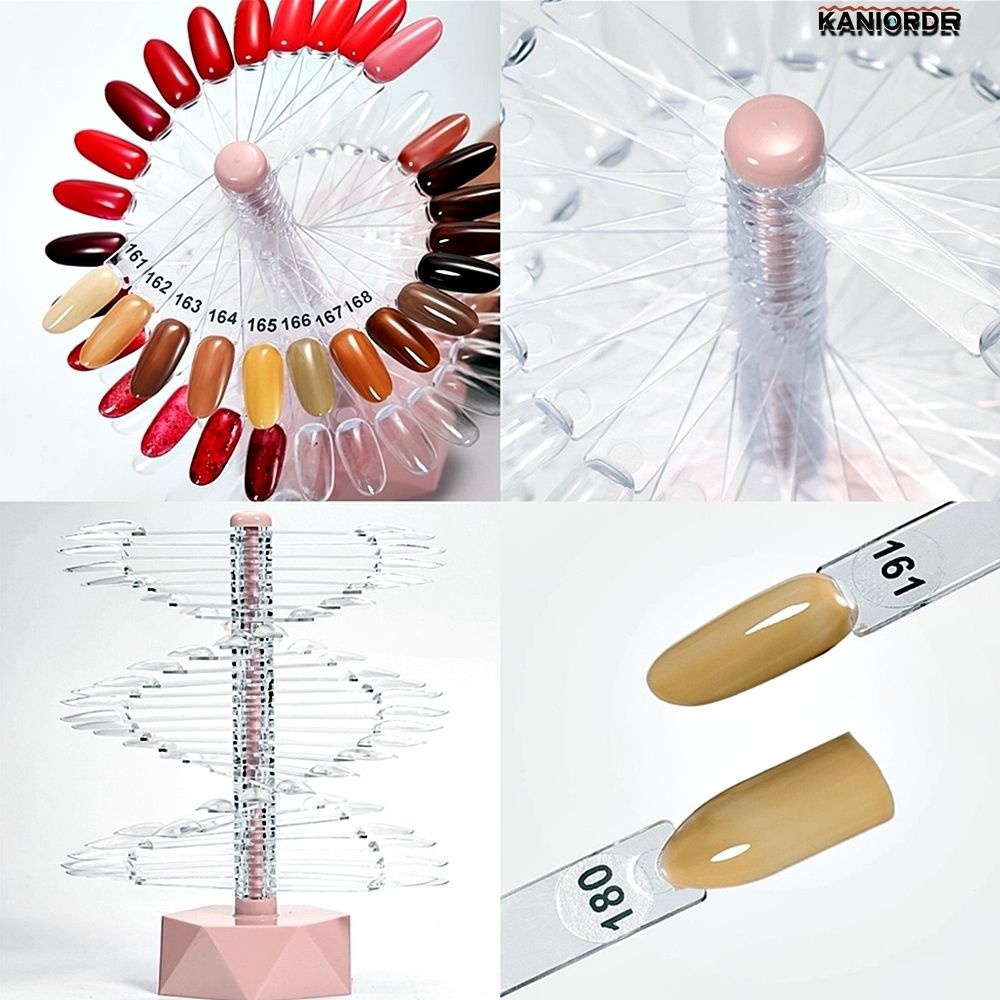 네일 컬러차트판 팁스탠드 샵인테리어 젤 칼라 포트폴리오 네일아트판 핑크2종