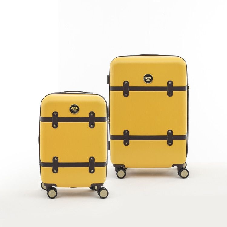 여행용캐리어 TR테디베어 프리미엄 브루클린 아이돌 캐리어 레몬 옐로우 24 28인치