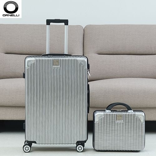 여행용캐리어 이태리 오르넬리 스펠리나 안티스크래치 티탄실버 PVC 16 26인치