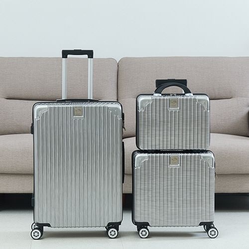 여행용캐리어 이태리 오르넬리 스펠리나 안티스크래치 티탄실버 PVC 16 18 26인치