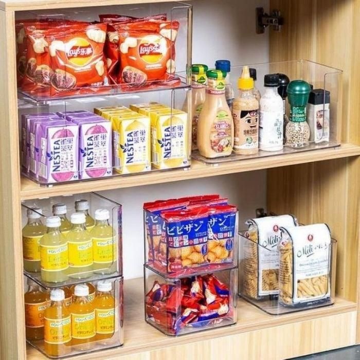 다용도 투명 박스 책바구니 수납함 팩 트레이 옷 서랍장 미니 정리함 마스크