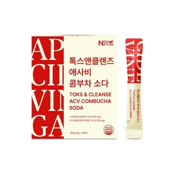 [국내배송]뉴네이처 톡스앤클렌즈 애사비 콤부차 소다 5g 30포