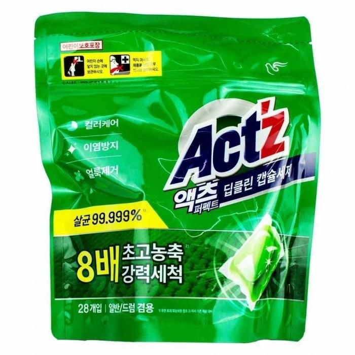 피죤 x 406g(4.5g 퍼팩트 28개) 액츠 딥클린 캡슐세제