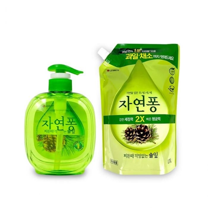 본품)-1개+자연퐁 솔잎(1.1L 솔잎(490ml 자연퐁 리필)-1개