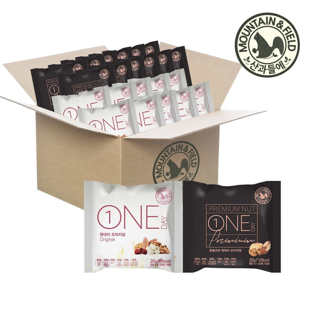 산과들에 (현대Hmall) [산과들에] 하루 한줌견과 원데이오리지널 50봉 + 프리미엄 50봉 (견과류)