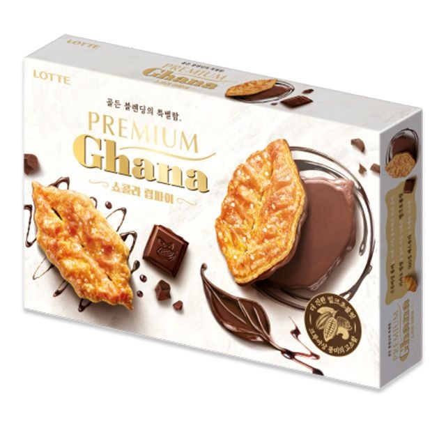 롯데웰푸드 프리미엄 가나 쇼콜라 립파이 초코 132g