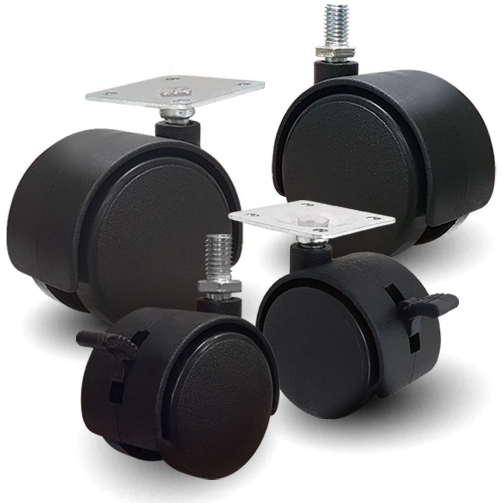 우진글로벌 평 볼트 캐스터 미니 바퀴 40 50mm 운반구 서랍 소형 꺽쇠 의자 부속 고정바퀴