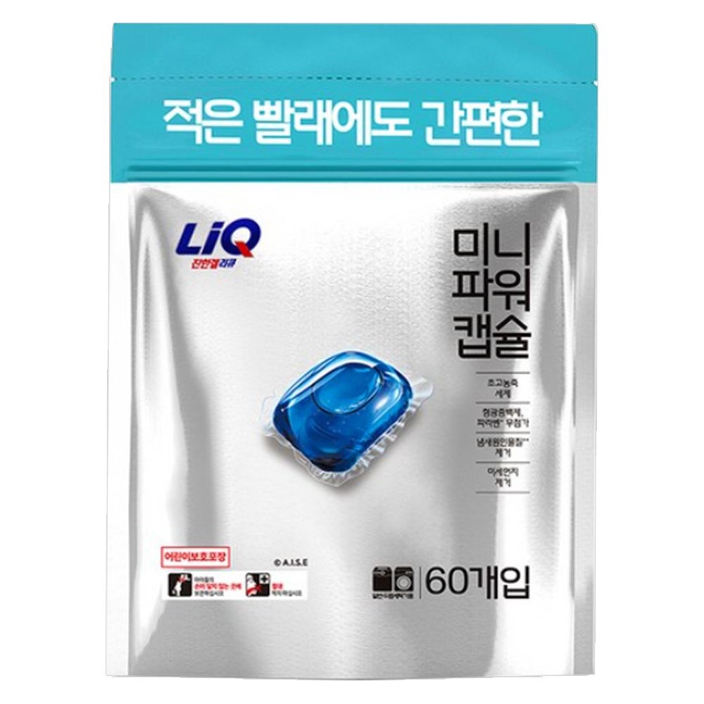 리큐 진한겔 미니파워 캡슐세제 프레시코튼 60개입 X 1개