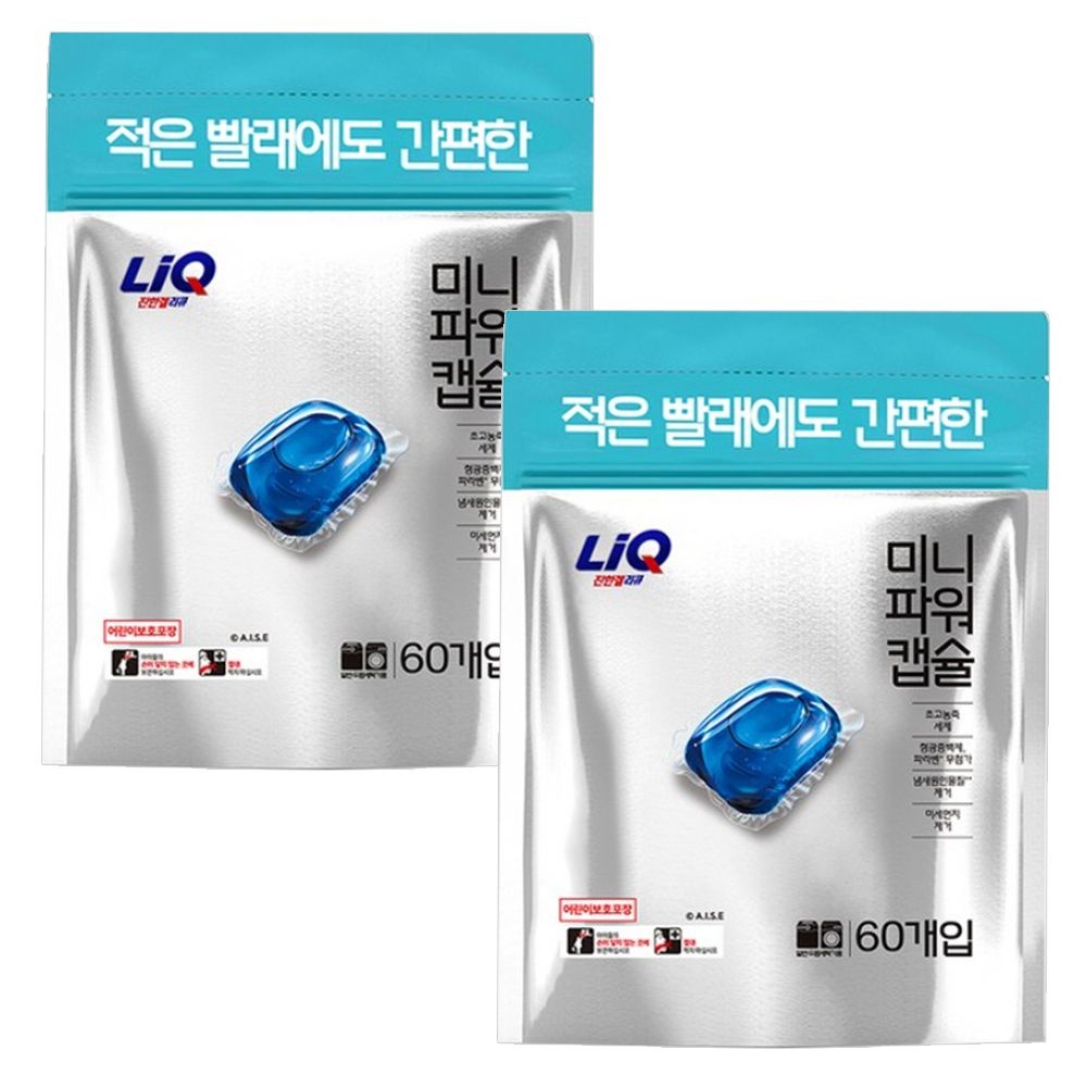 리큐 진한겔 미니파워 캡슐세제 프레시코튼 60개입 X 2개