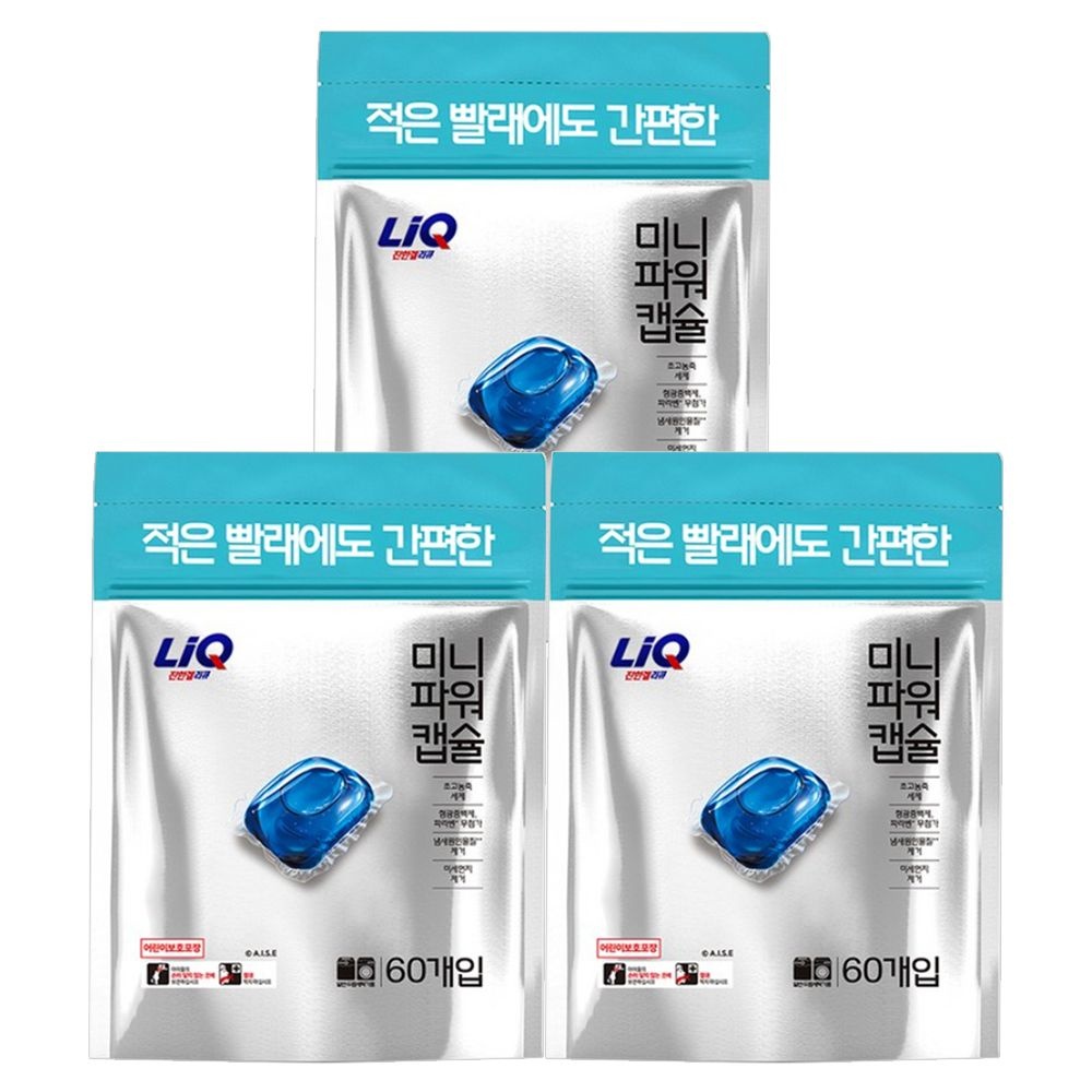 리큐 진한겔 미니파워 캡슐세제 프레시코튼 60개입 X 3개