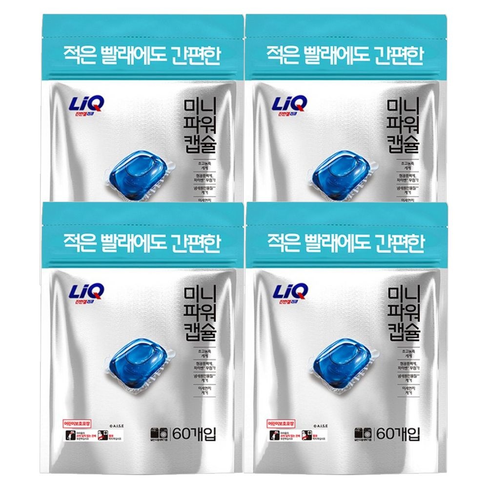 리큐 진한겔 미니파워 캡슐세제 프레시코튼 60개입 X 4개